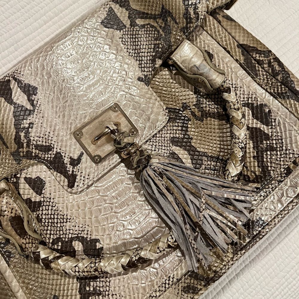 Elliot Lucca Cordoba Snakeskin/Python Print Leath… - image 2